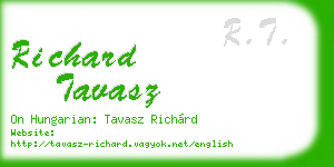 richard tavasz business card