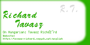 richard tavasz business card